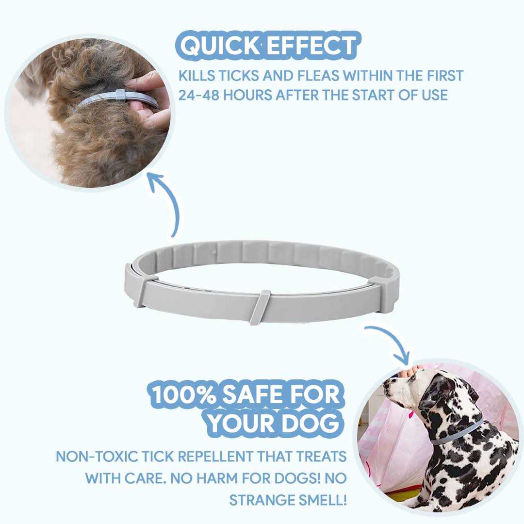 PupsDream UK AntiTickCollar V.2. Flea & Tick Repellent Dog Tick Protection Collar