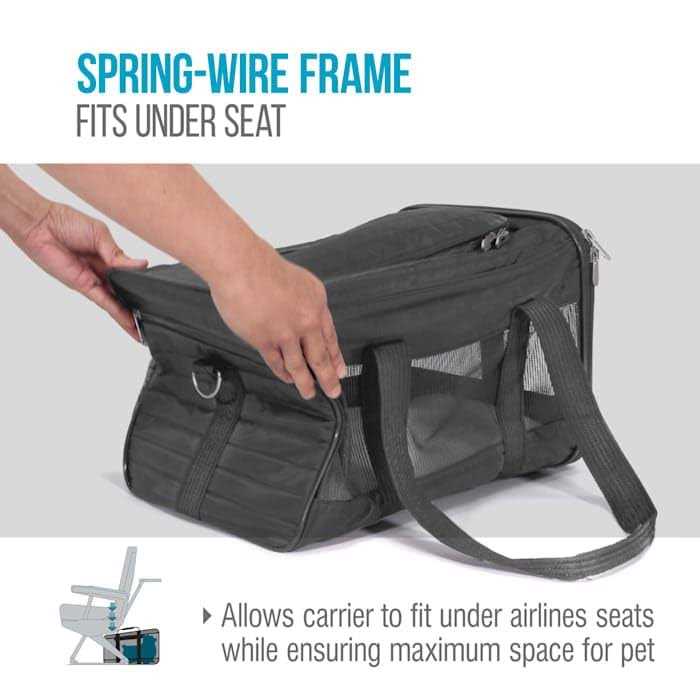 Sherpa Original Deluxe Charcoal and Camel Pet Carrier