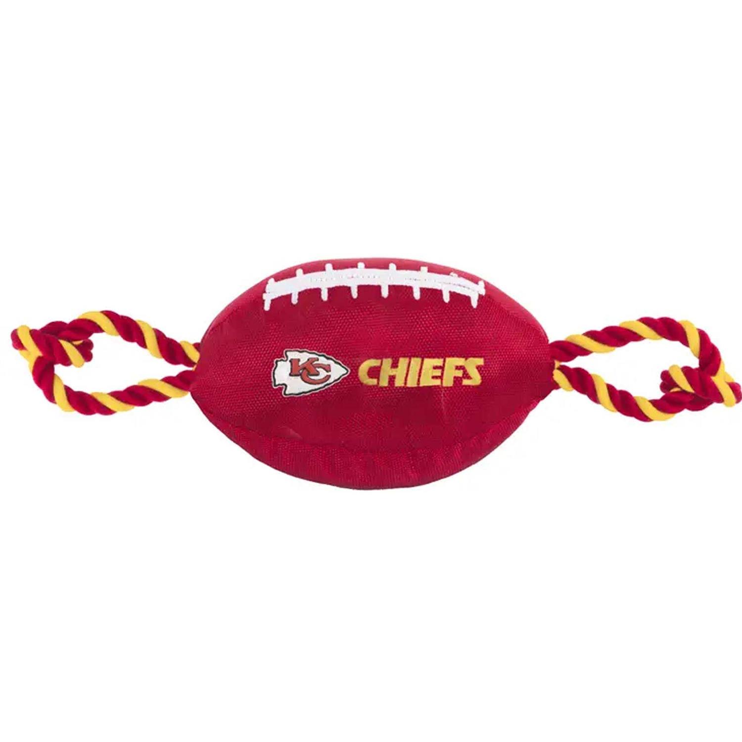 Kansas City Chiefs Nylon Football Dog Toy