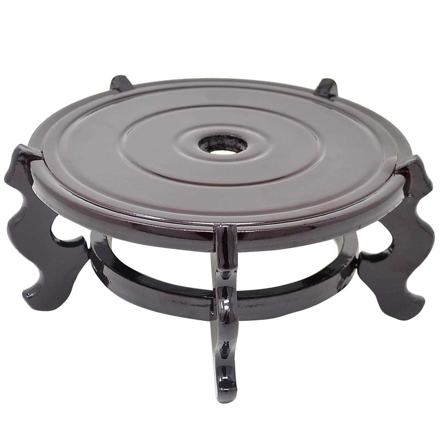 fengshuisale Feng Shui Chinese Wooden Fishbowl Planter Display Stand