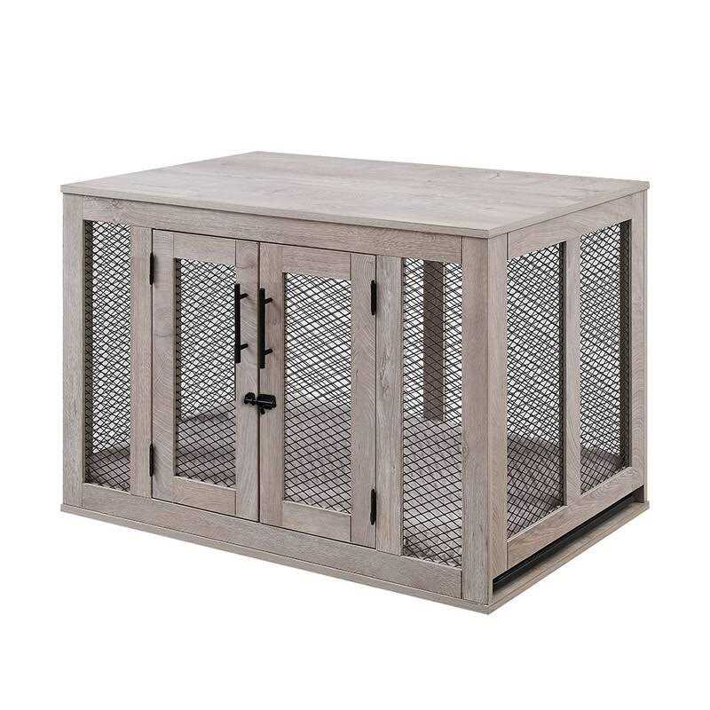 Unipaws Dog Crate with Cushion and Tray