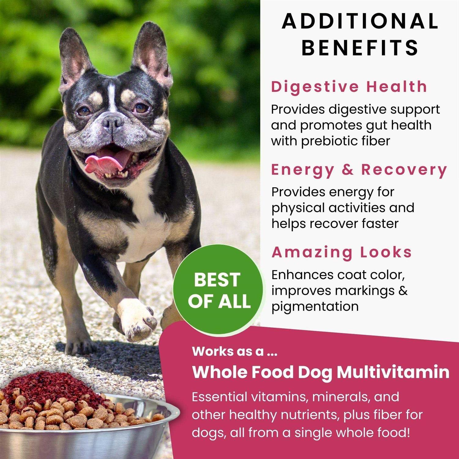 Olewo Dehydrated Red Beets Itch and Allergy Relief Dog Food Supplement Non-GMO Product