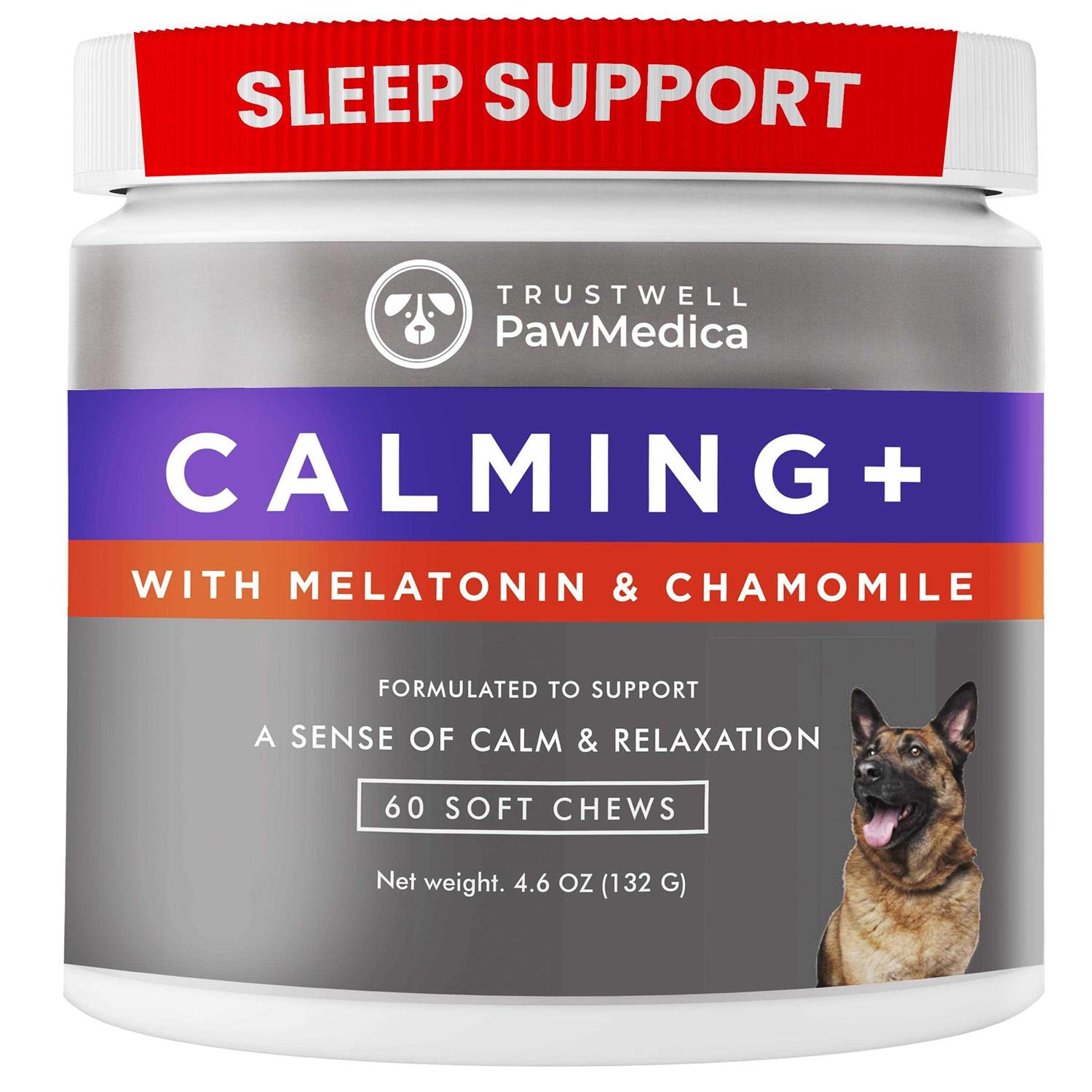 PawMedica Calming Chews for Dogs Dog Sleep Supplement Melatonin for Dog Anxiety