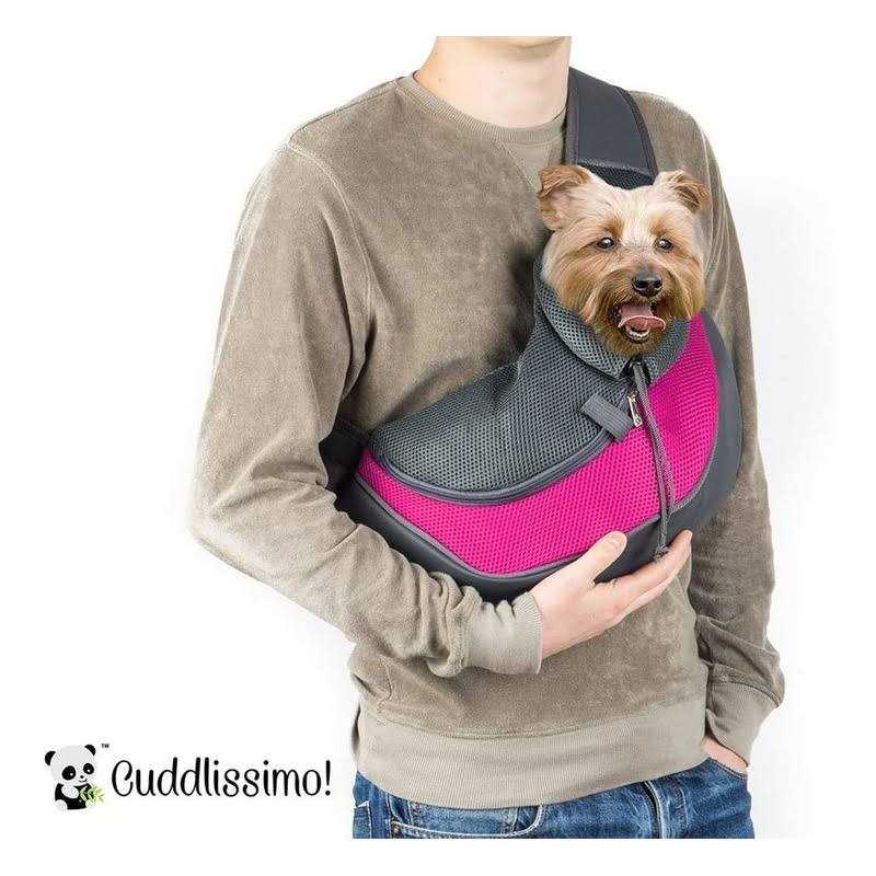Cuddlissimo! Pet Sling Carrier Small Dog Puppy Cat Carrying Bag Purse Pouch
