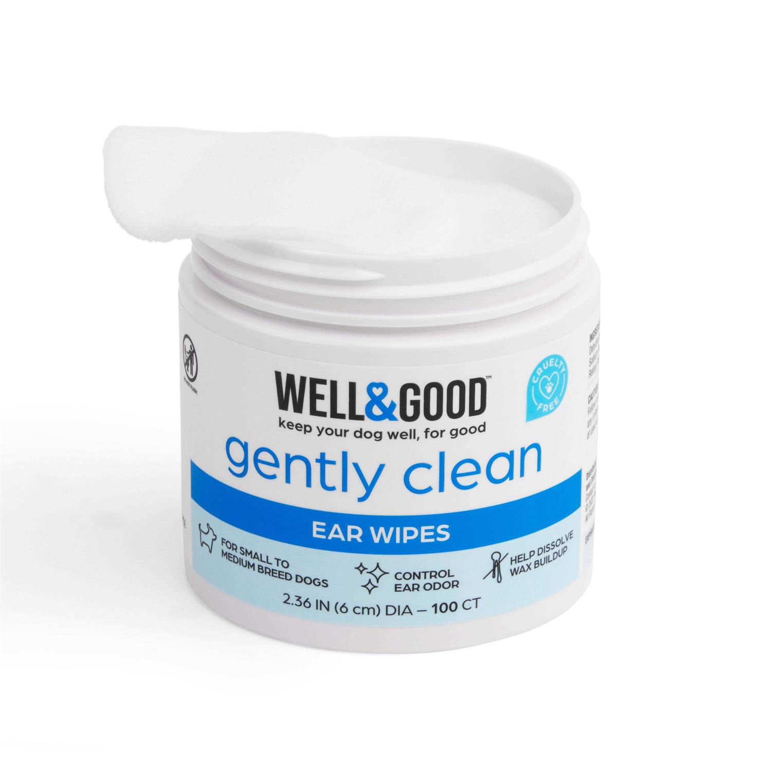 Well & Good Small Dog Ear Wipes