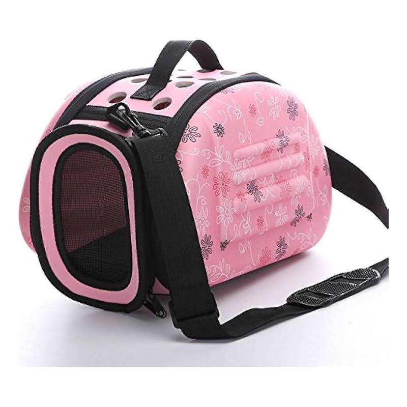 Petall Foldable Pet Dog Carrier Cage Collapsible Travel Kennel Portable Pet Carrier Outdoor Shoulder Bag for Puppy Dog Cat