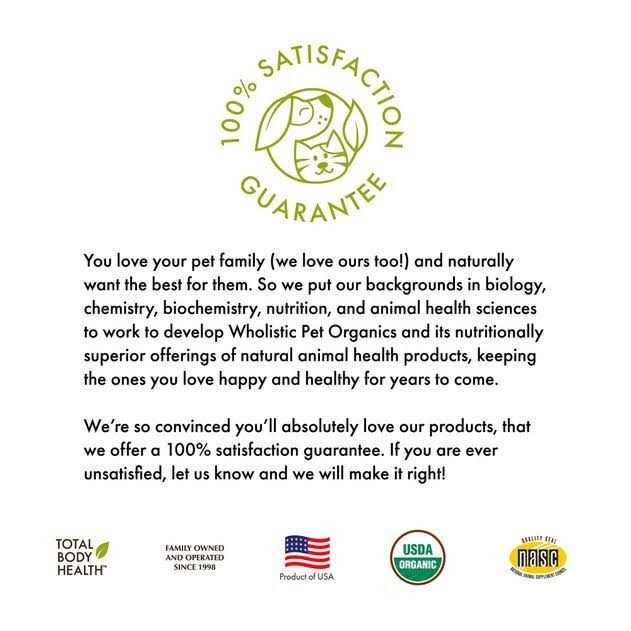 Wholistic Pet Organics Organic Feline Complete Pumpkin Enhanced Powder Daily Multivitamin for Cats