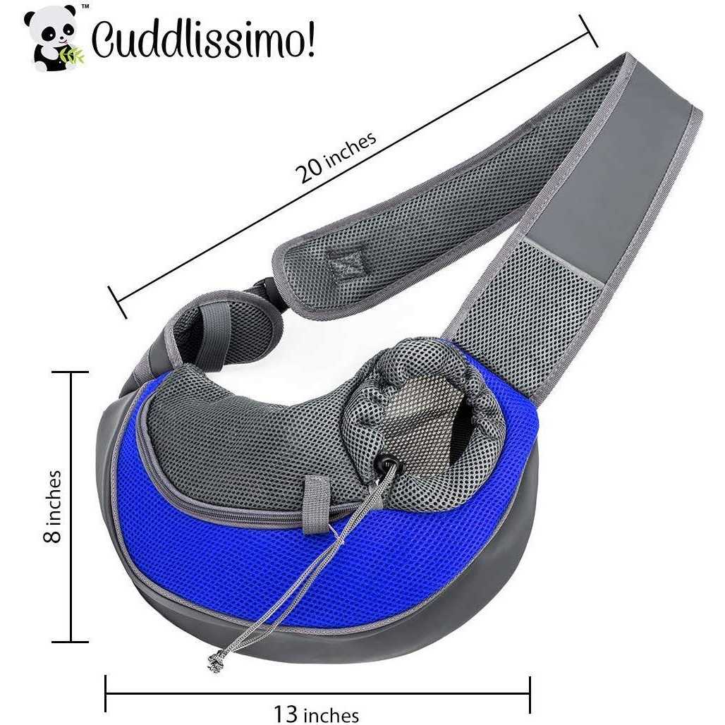 Cuddlissimo! Pet Sling Carrier Small Dog Puppy Cat Carrying Bag Purse Pouch