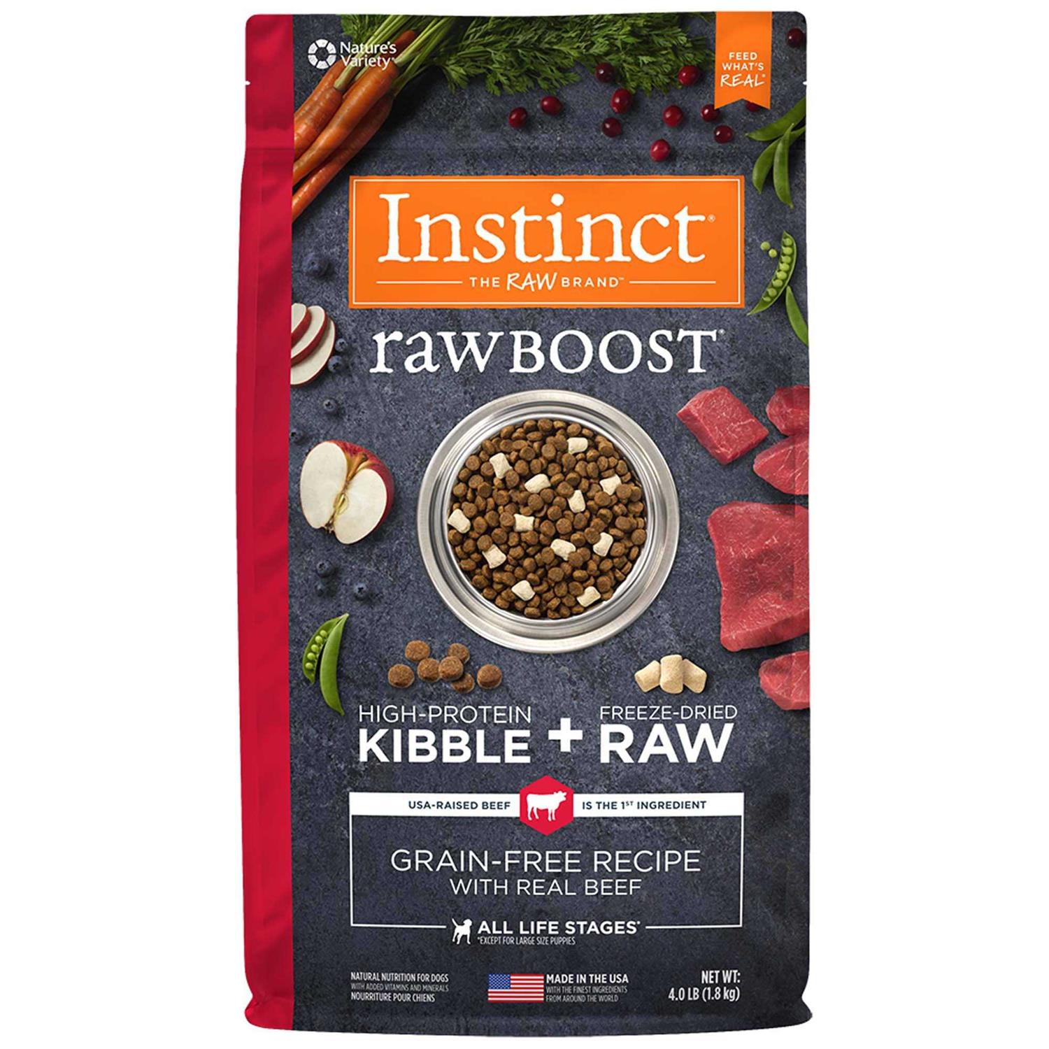 Instinct Raw Boost Grain Free Recipe with Real Beef Natural Dry Dog Food
