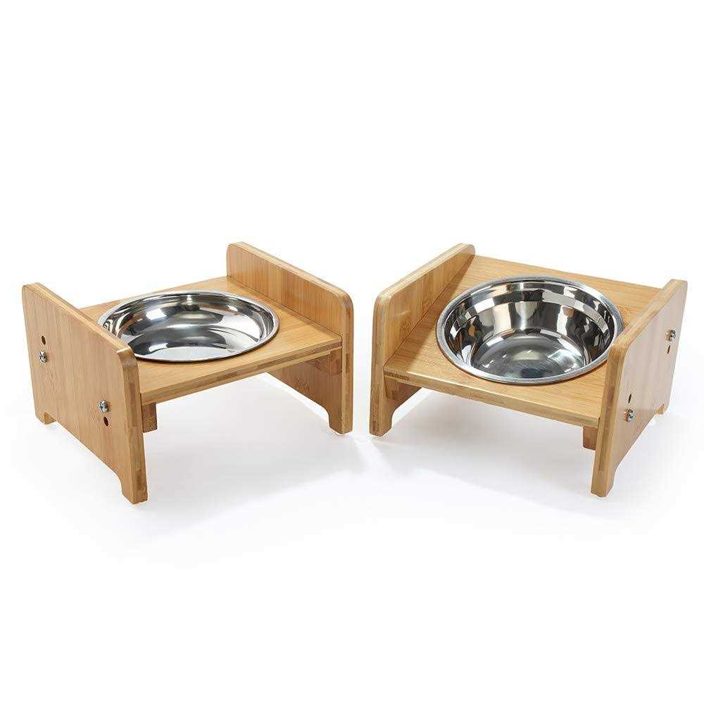 YY FOREYY FOREYY Set of 2 Raised Pet Bowls for Cats and Small Dogs