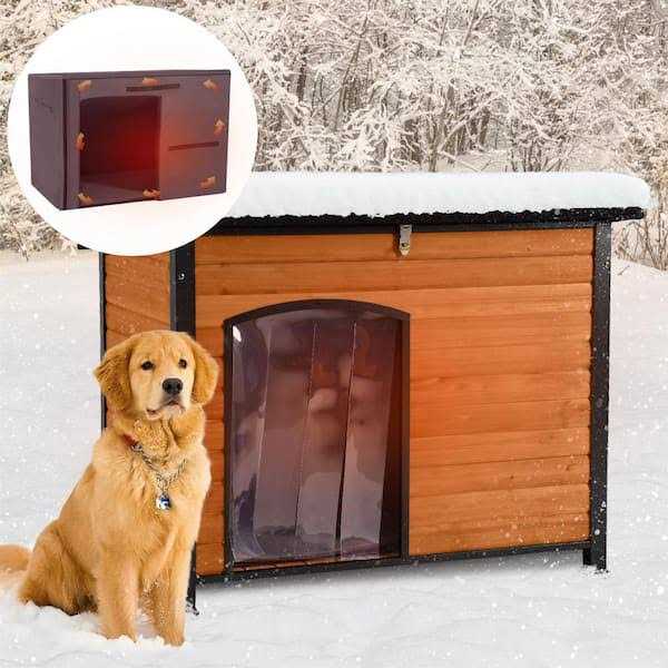 aivituvin Insulated Outdoor Dog House with Liner Inside Waterproof Roof