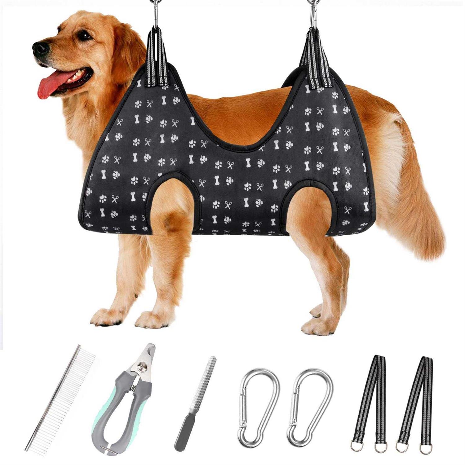 Pet Grooming Hammock Harness with Nail Clippers/Trimmer Nail File