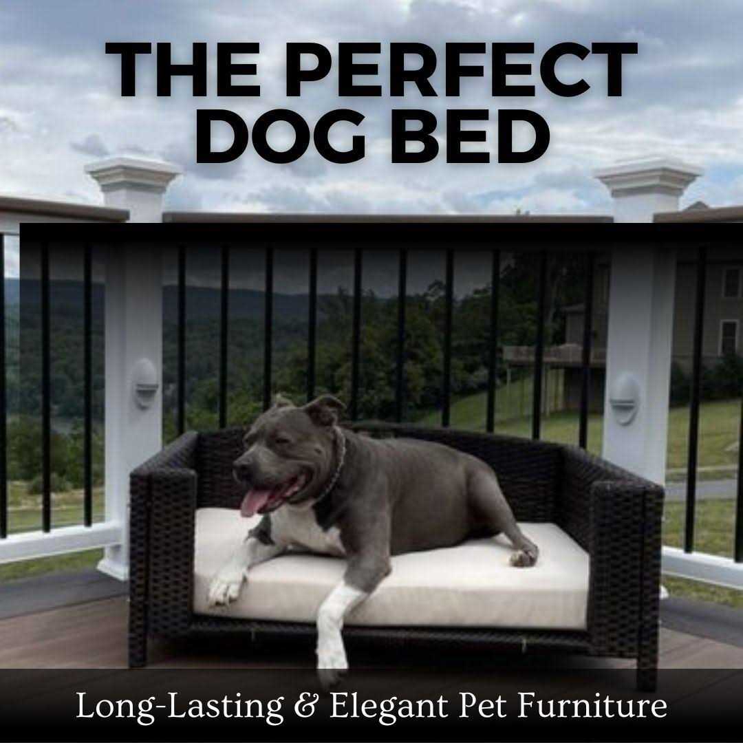 Iconic Pet Rattan Rectangular Pet Sofa