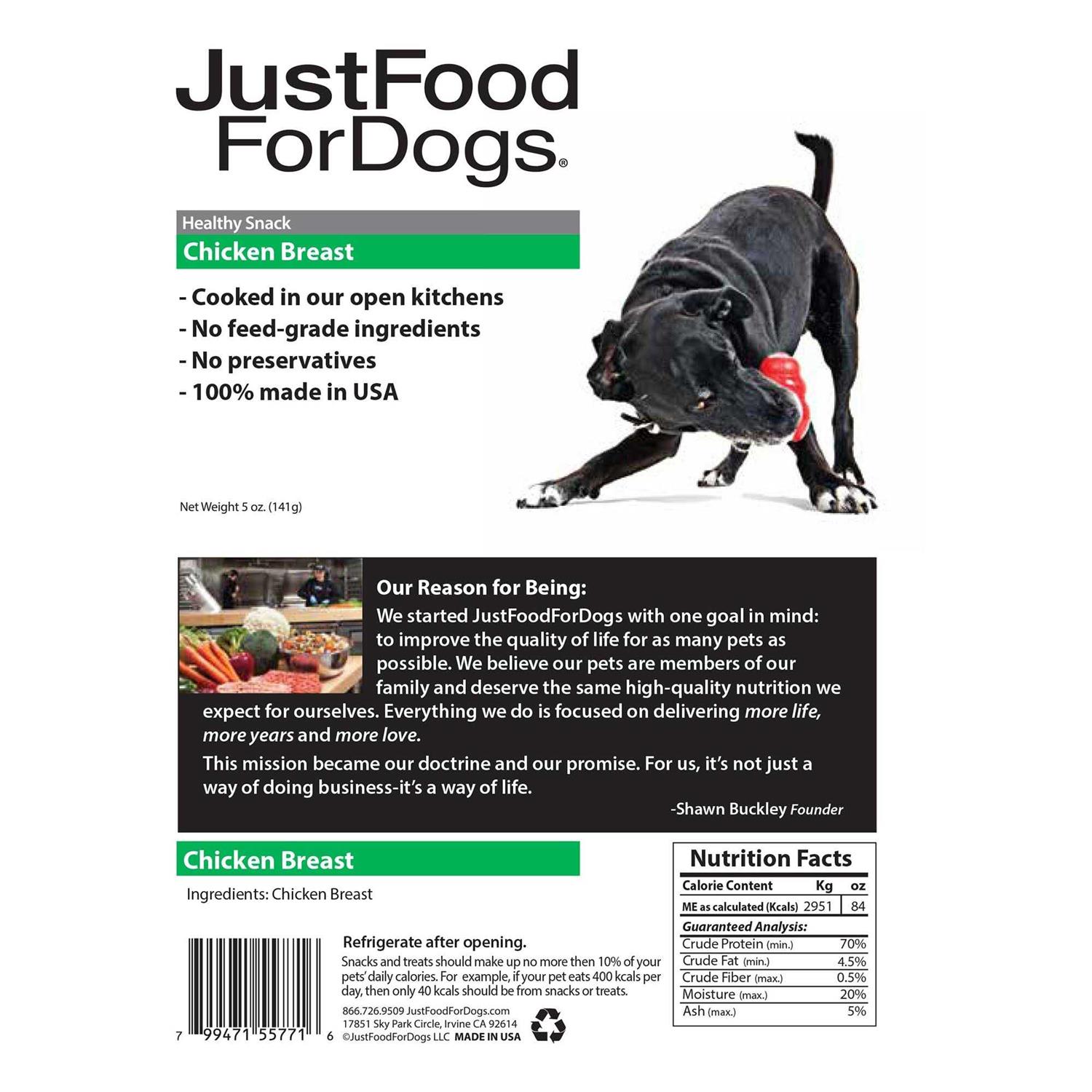 JustFoodForDogs Chicken Breast Dog Treats