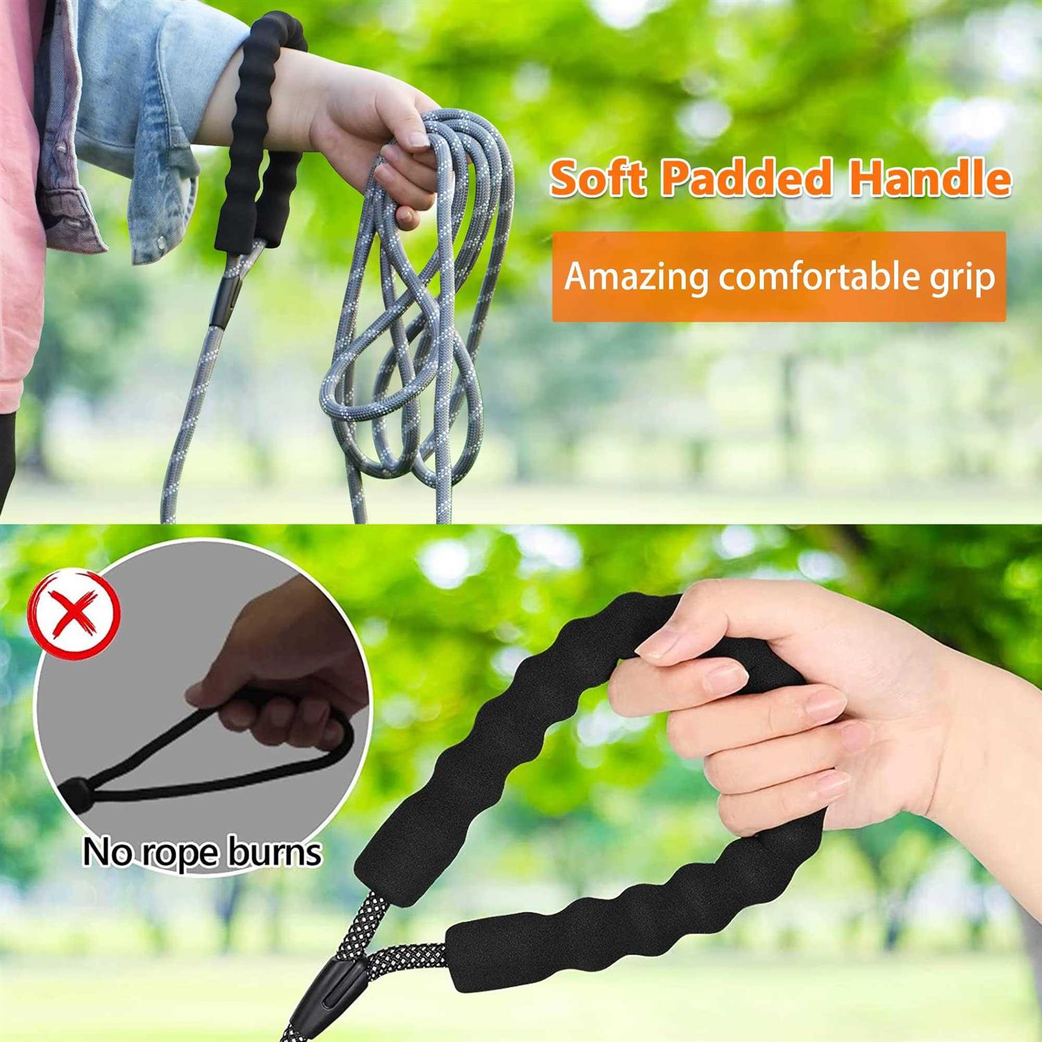 NTR Training Leash for Dogs Rope Dog Leash with Swivel Lockable Hook and Comfortable Padded Handle