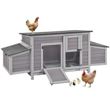 Morgete Chicken Coop Chicken House Outdoor for Duck Quail Hen Cage 2 Nesting Boxes