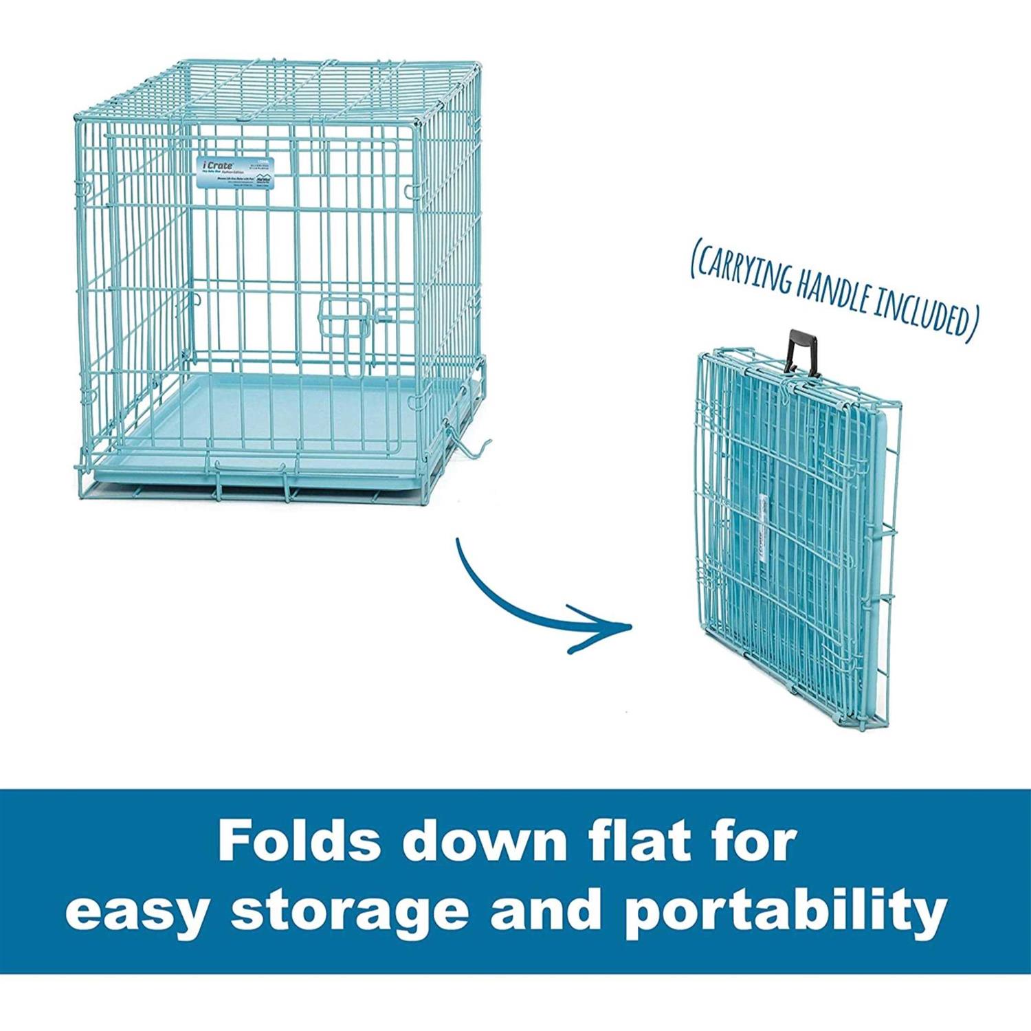 Midwest iCrate Single Door Dog Crate Blue
