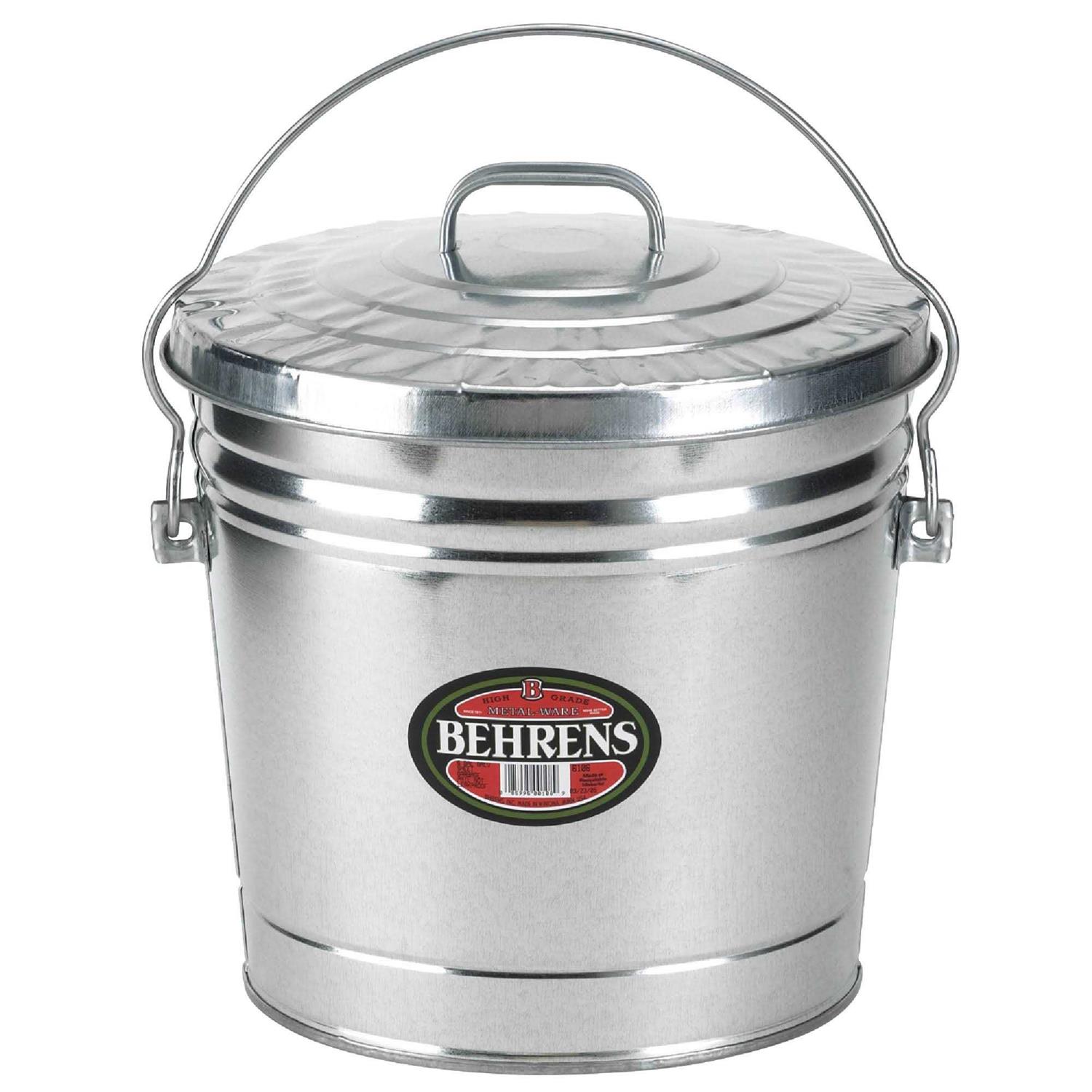 Behrens Galvanized Steel Locking Lid Can 10 Gallon