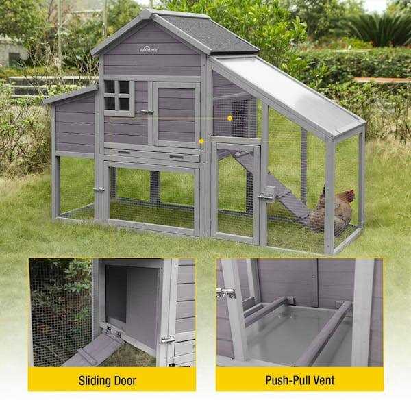 Aivituvin Wooden Chicken Coop 65 in. for 2-3 Hens AIR32
