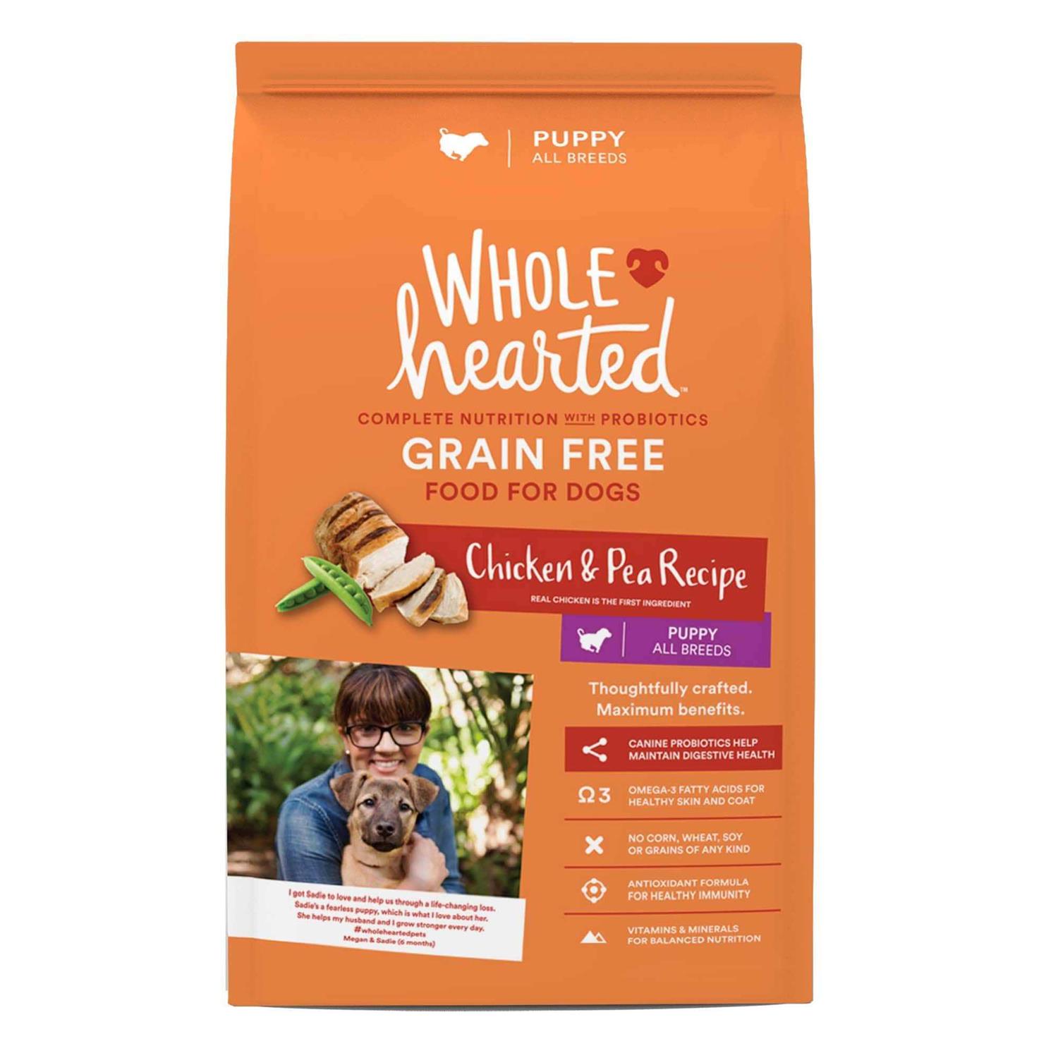 WholeHearted Grain Free Chicken and Pea Recipe Dry Puppy Food