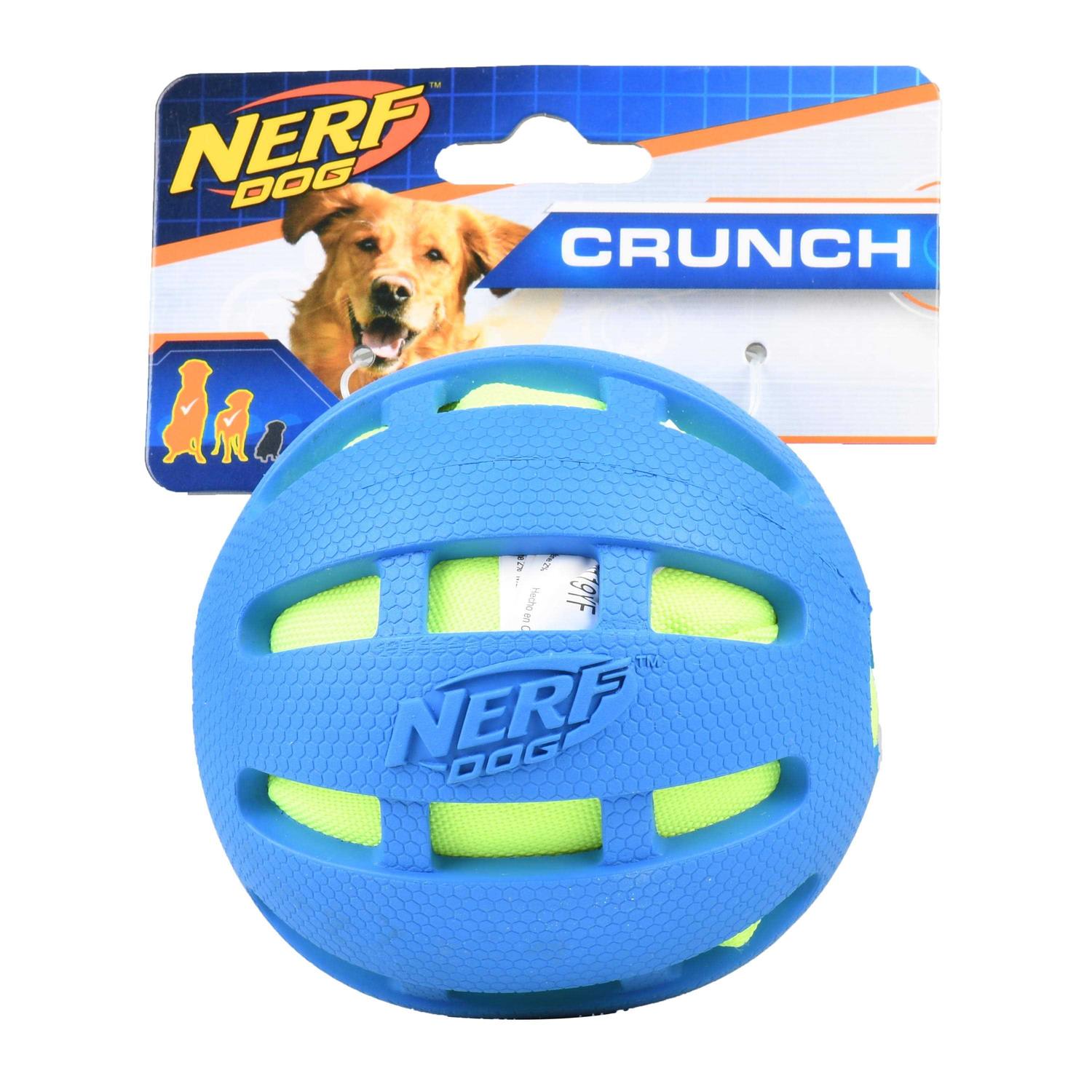 Nerf Checker Crunch Ball Dog Toy