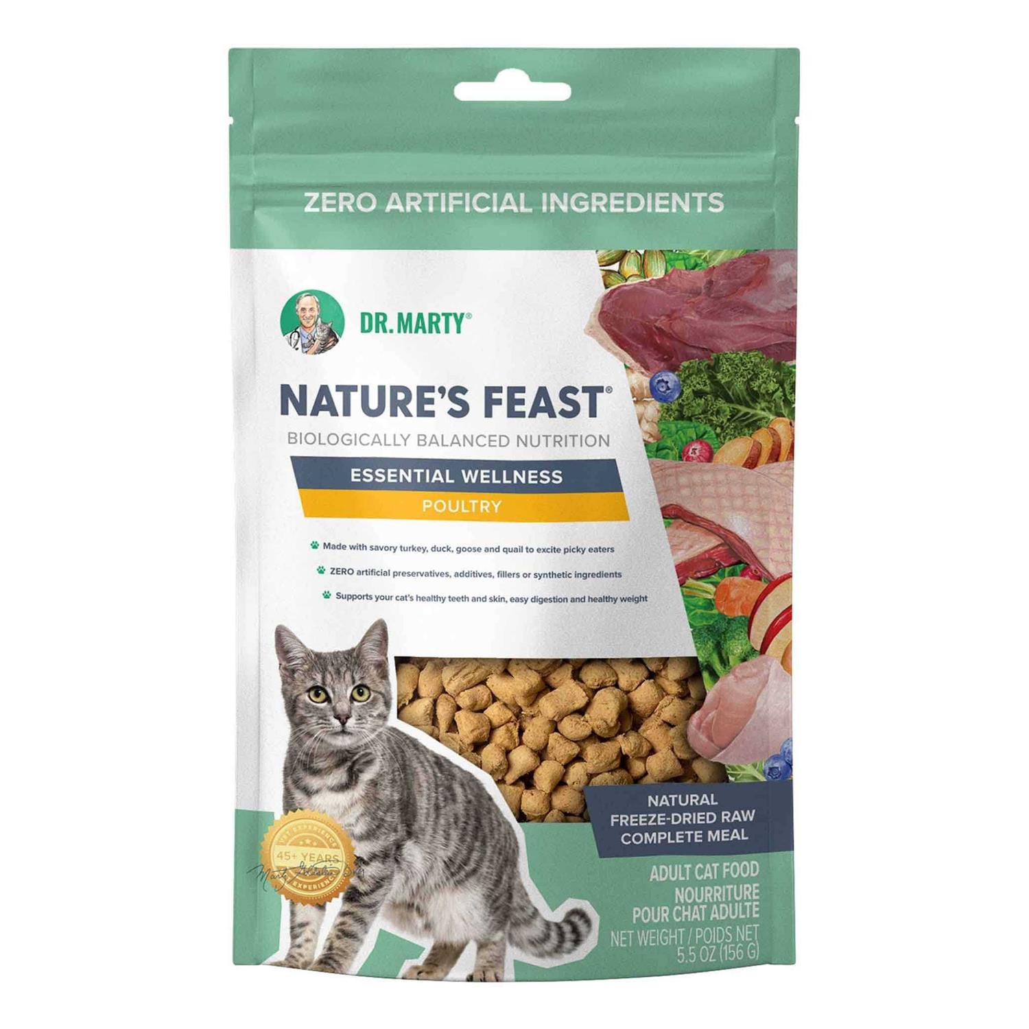 Dr Marty Nature’s Feast Essential Wellness Poultry Freeze Dried Raw Cat Food