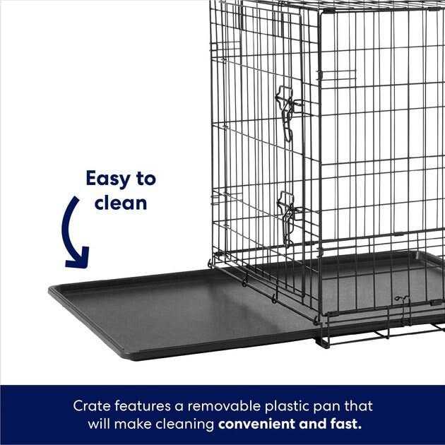 Frisco Heavy Duty Fold & Carry Double Door Collapsible Wire Dog Crate