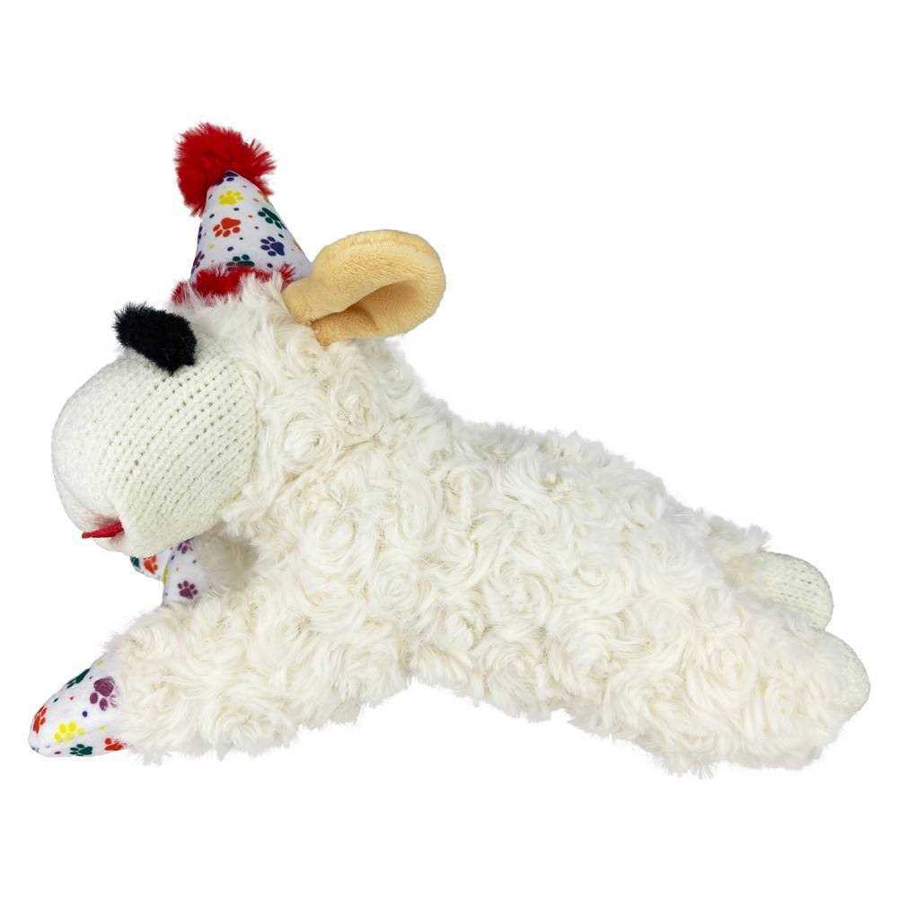 Multipet Lamb Chop Dog Toy with Birthday Hat