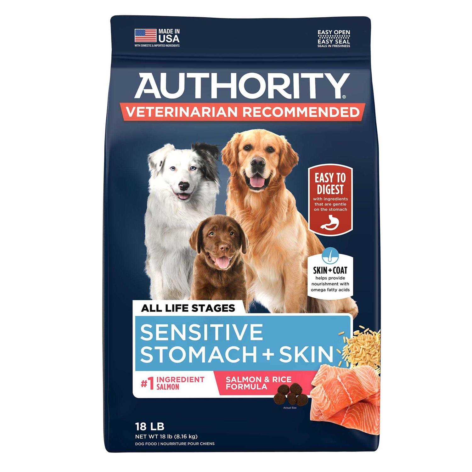 Authority Sensitive Stomach and Skin All Life Stage Dry Dog Food