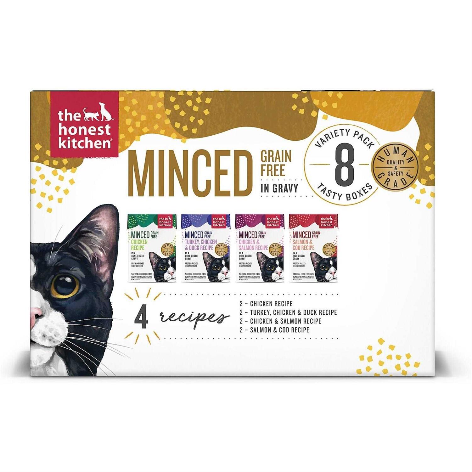 The Honest Kitchen Grain Free Minced in Gravy Wet Cat Food Variety Pack