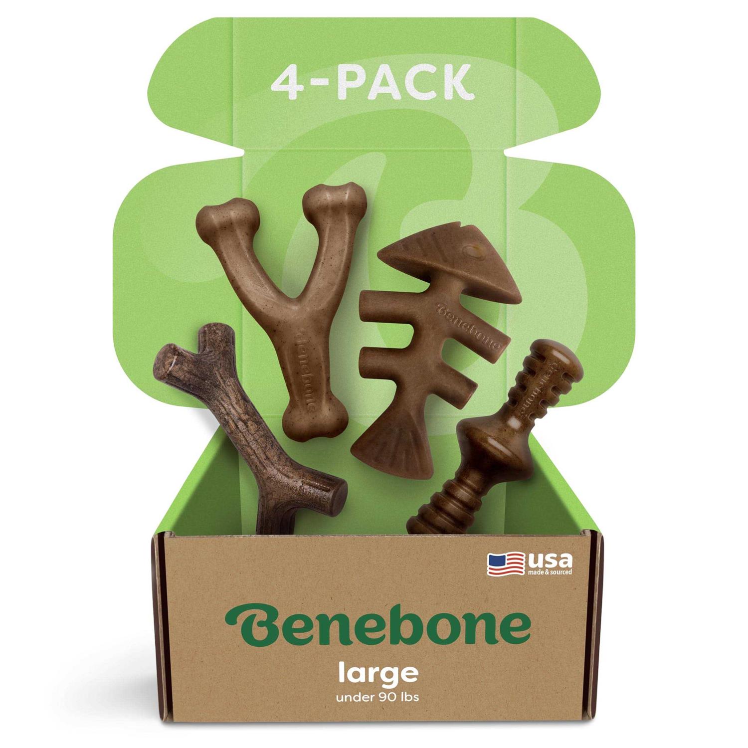 Benebone Dog Chew Toy Holiday 4 Pack