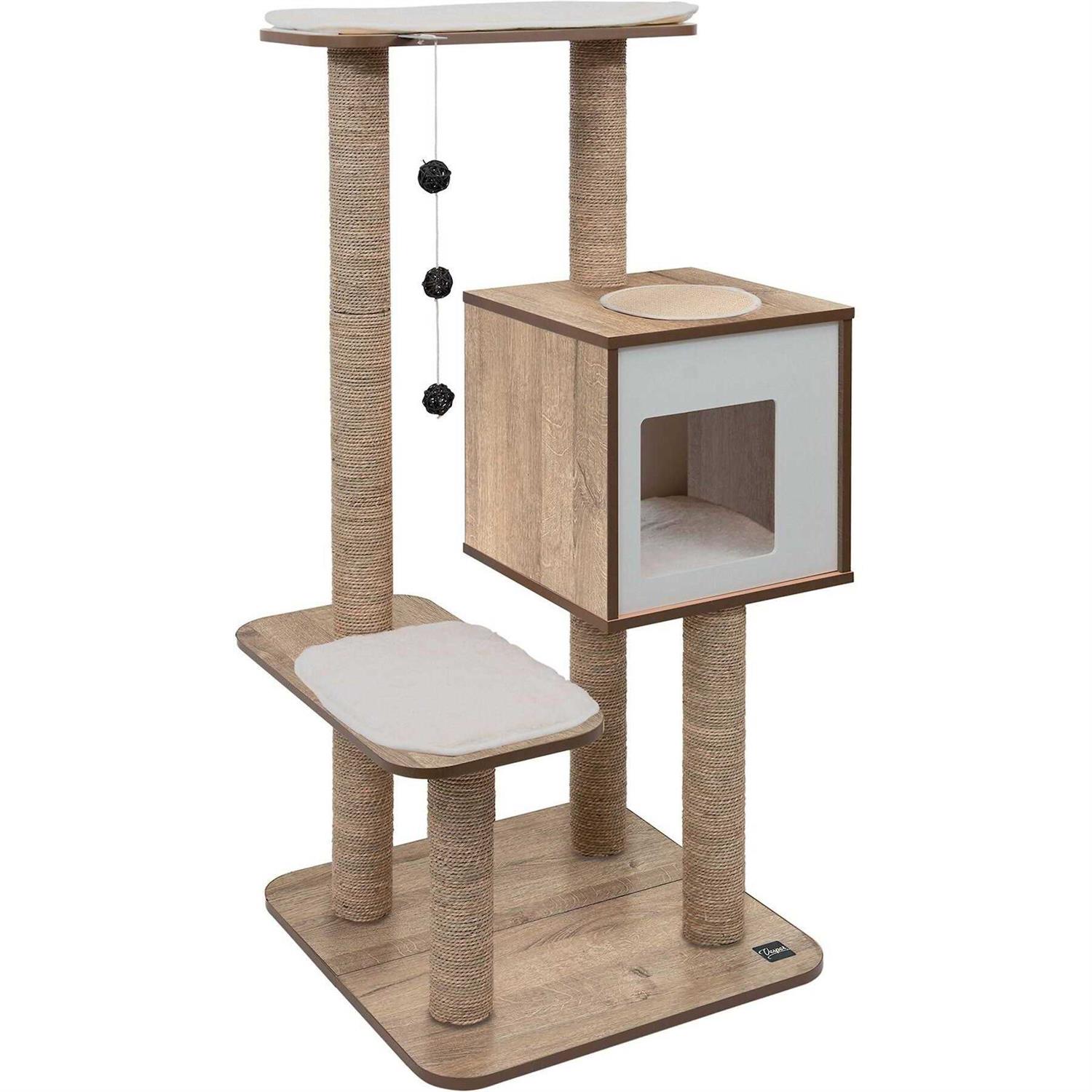 Vesper Cat Tree High Base Oak