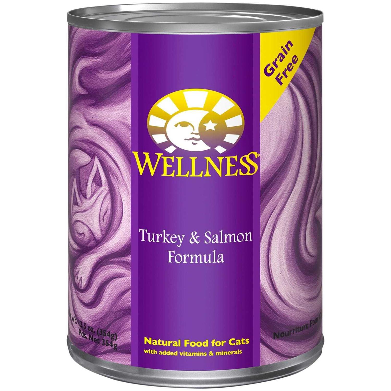 Wellness Complete Health Turkey & Salmon Pate Canned Cat Food 12.5 oz