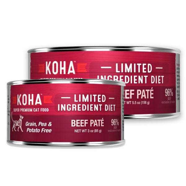 Koha Limited Ingredient Diet Rabbit Pate for Cats Single Meat Wet Cat Food for Sensitive Stomachs