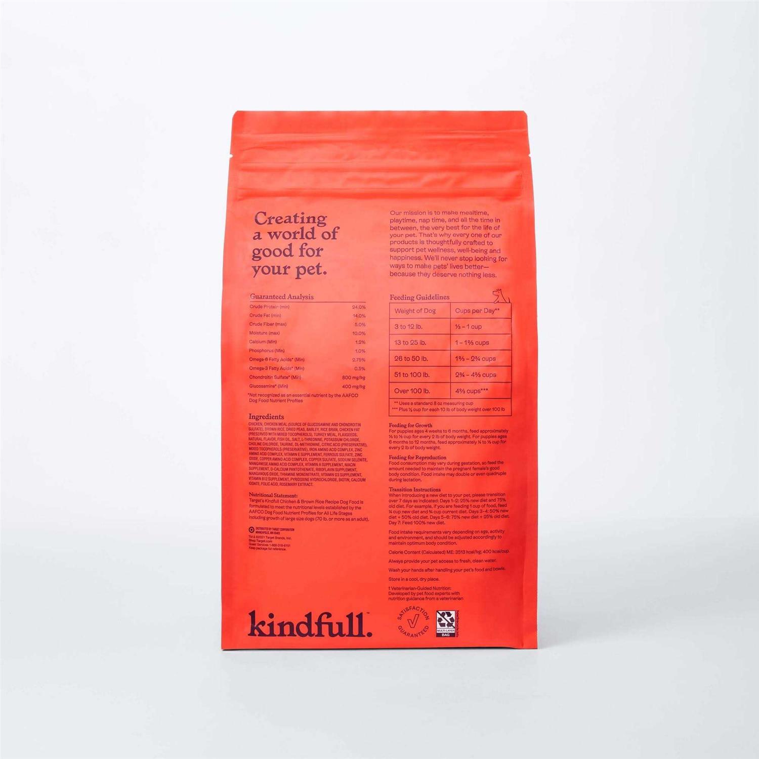 Kindfull Chicken and Brown Rice Recipe Dry Dog Food