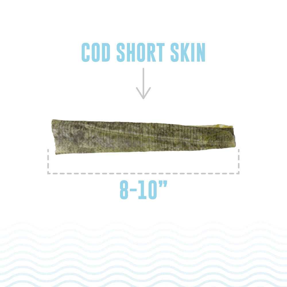 Icelandic+ Cod Short Skin Strips Fish Dog Treat