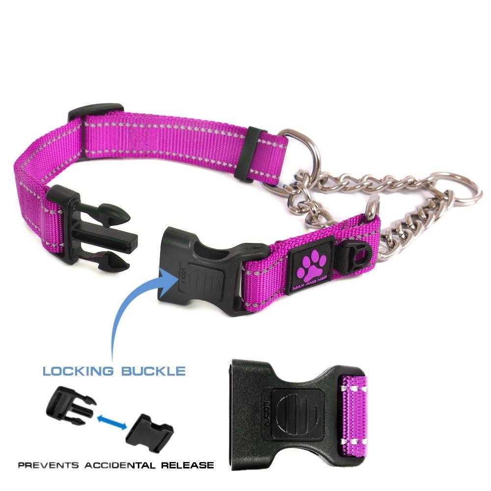 Max and Neo Stainless Steel Chain Martingale Collar We Donate a Collar to a Dog Rescue for Every Collar Sold