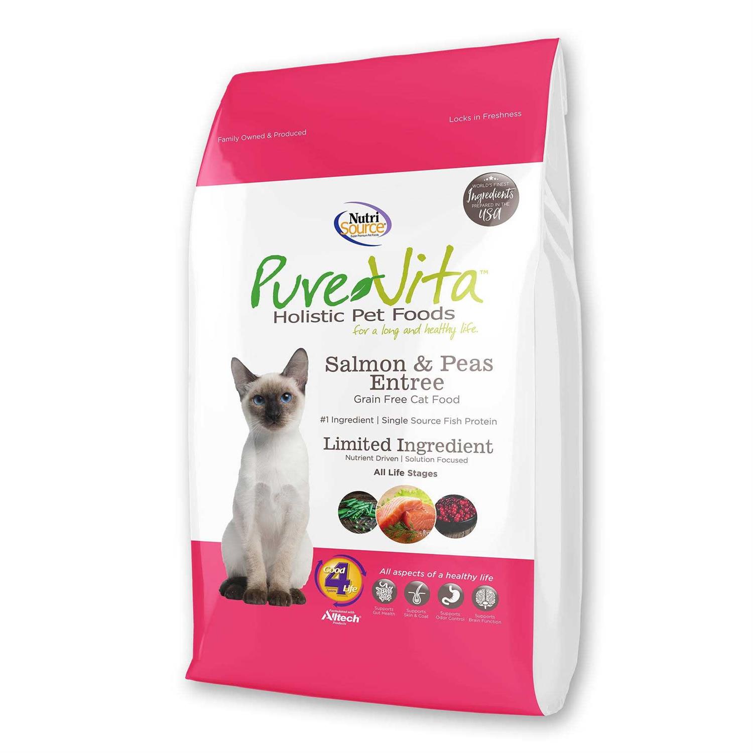 PureVita Grain Free Salmon & Peas Dry Cat Food