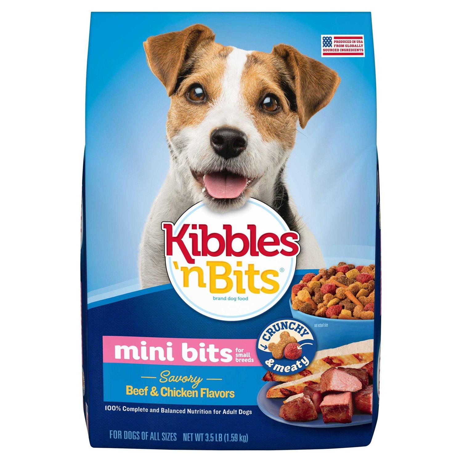 Kibbles n Bits Mini Bits Beef Chicken Dog Food