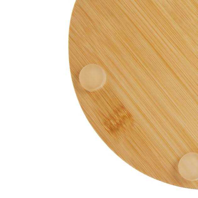 Frisco Slanted Non-Skid Elevated Bamboo Melamine Bowl with Bamboo Stand