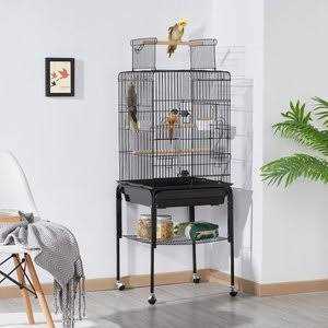 Yaheetech 68.5-in Rolling Bird Cage & Playtop