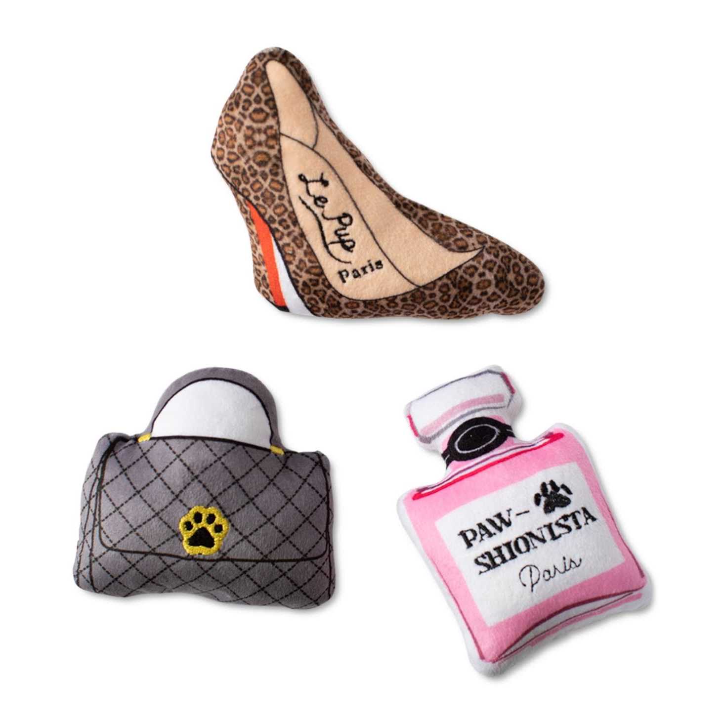 Fringe Studio Plush Dog Toy Set Paw-SHIONISTA