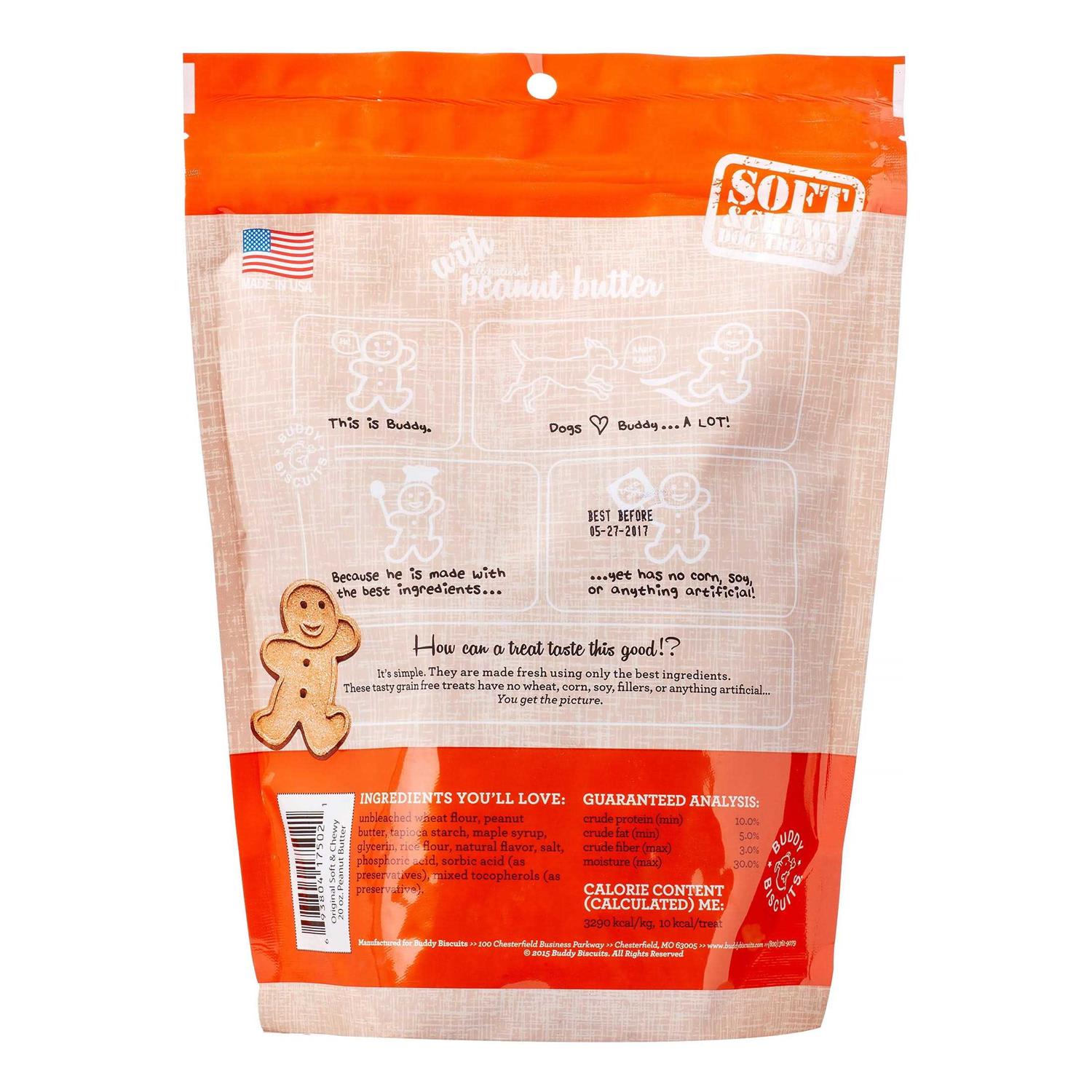 Buddy Biscuits Peanut Butter Soft and Chewy Dog Treats