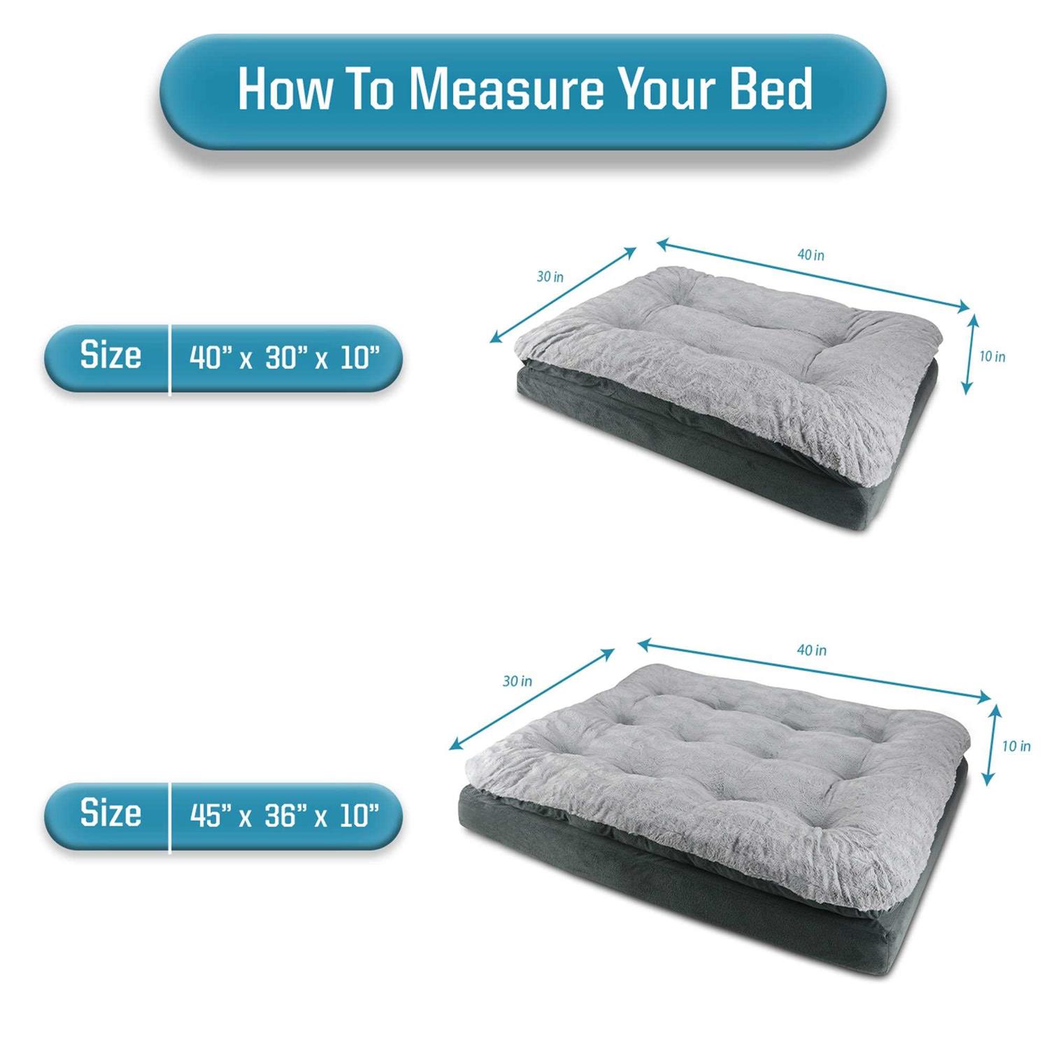 Canine Creations Arlee Pillow Topper Rectangle Pet Dog Bed