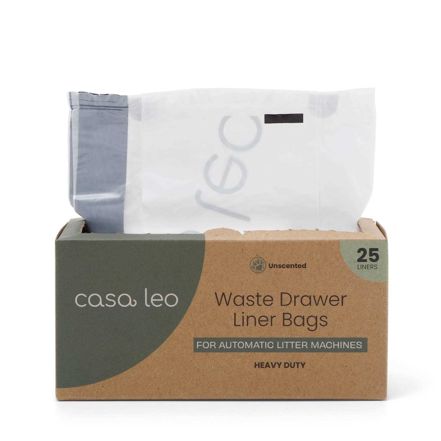 Casa Leo Leo’s Loo Drawstring Waste Drawer Liners for Automatic Self-Cleaning Litter Boxes