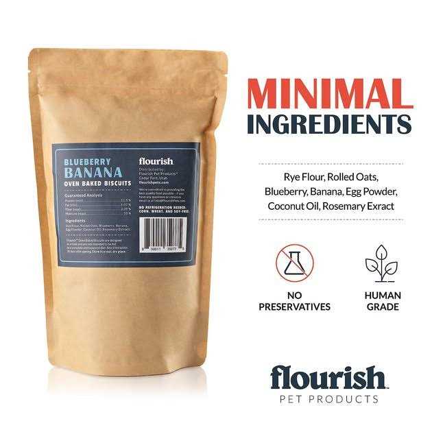 Flourish Peanut Butter Banana Biscuit Dog Treats