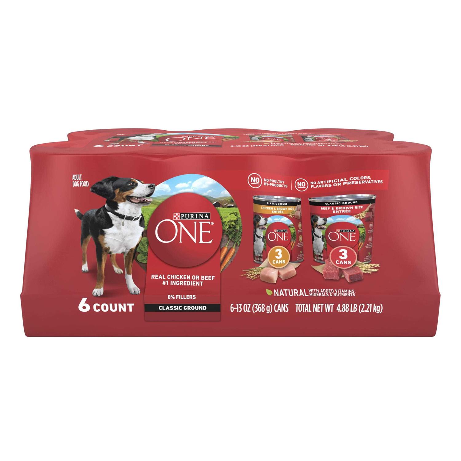 Purina ONE SmartBlend Classic Ground Chicken & Beef Entrée Wet Dog Food
