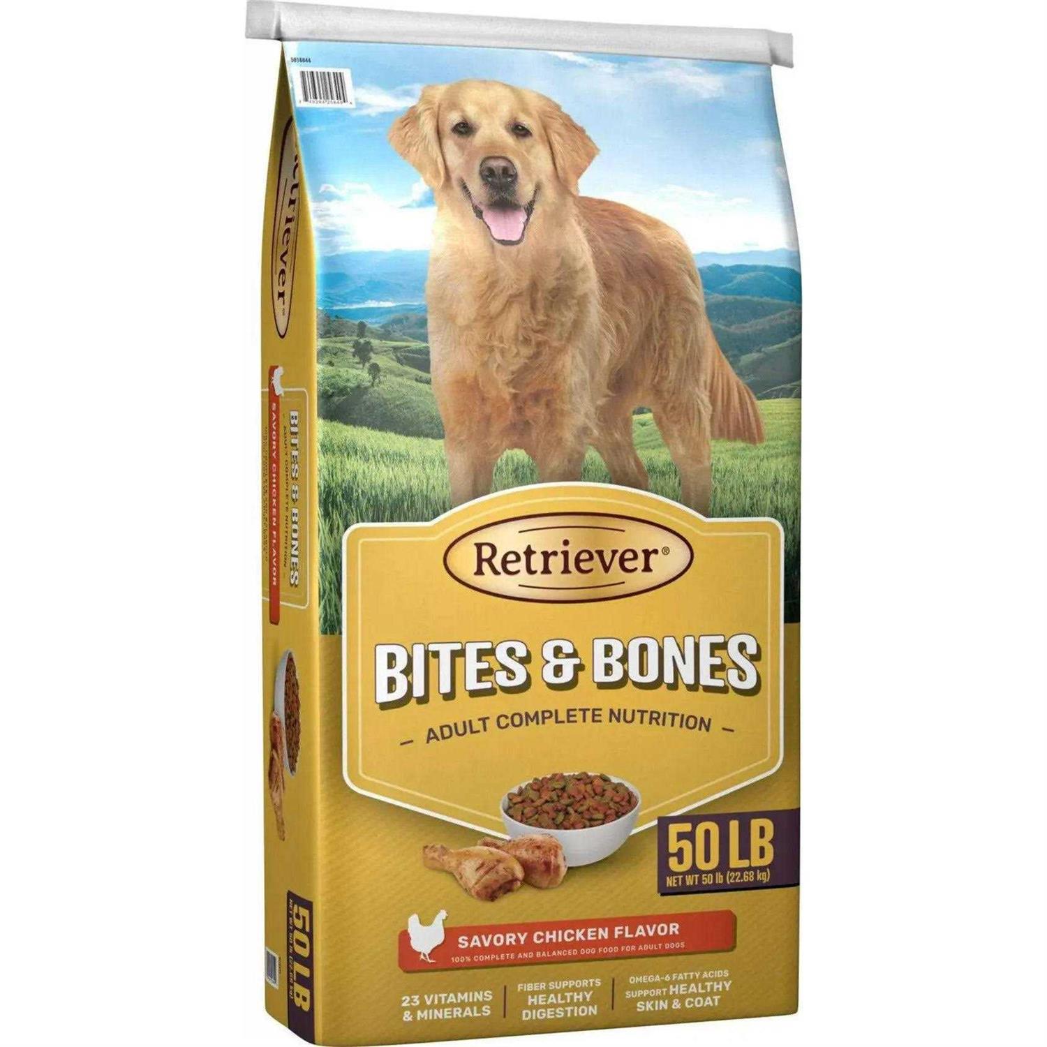 Retriever Bites and Bones Adult Chicken Recipe Dry Dog Food