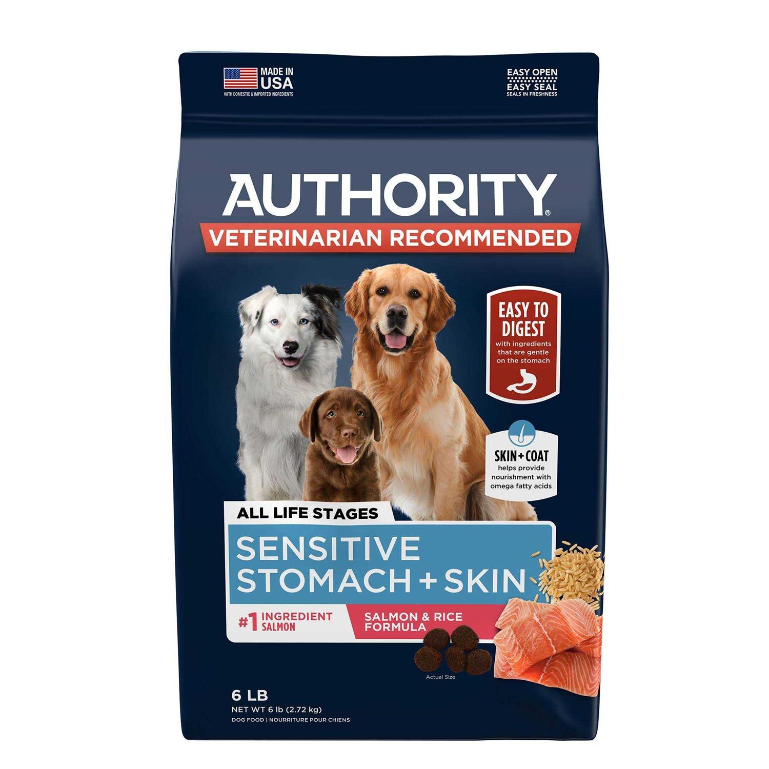 Authority Sensitive Stomach and Skin All Life Stage Dry Dog Food