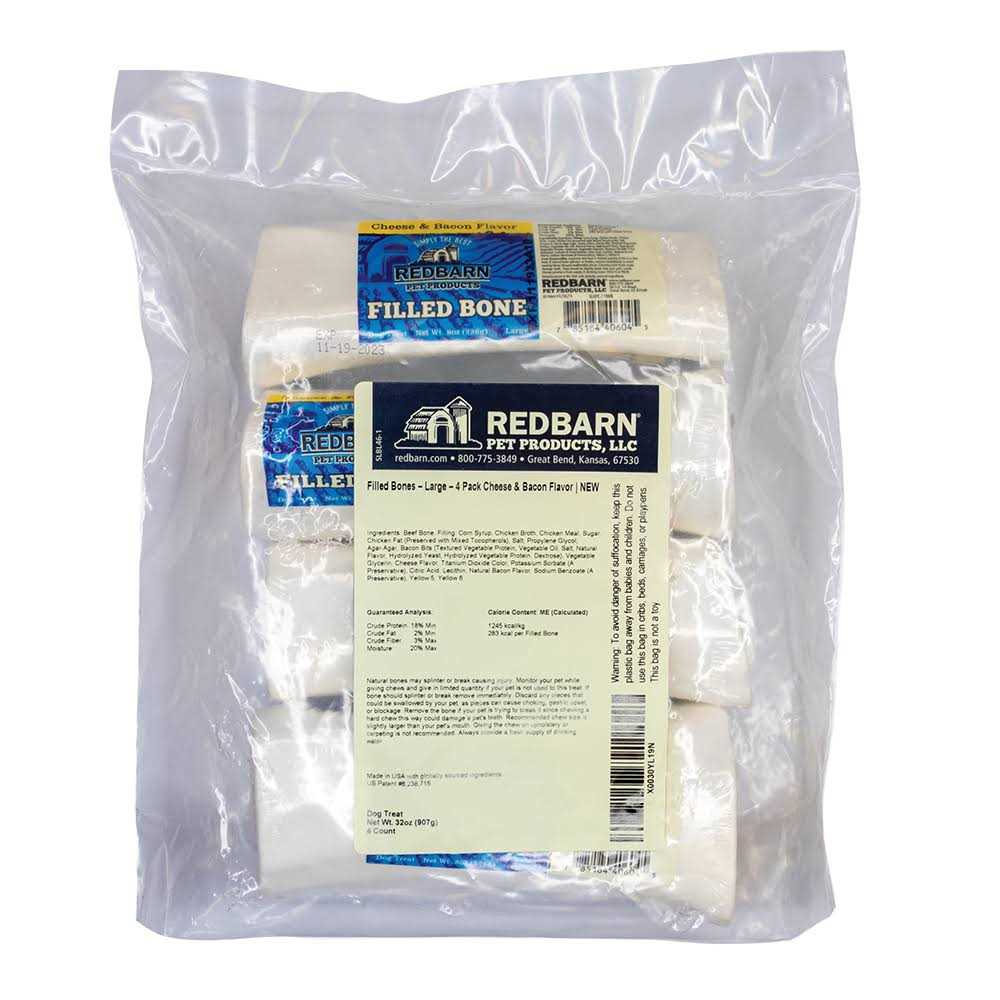 Redbarn Large Beef Filled Bones Dog Treats